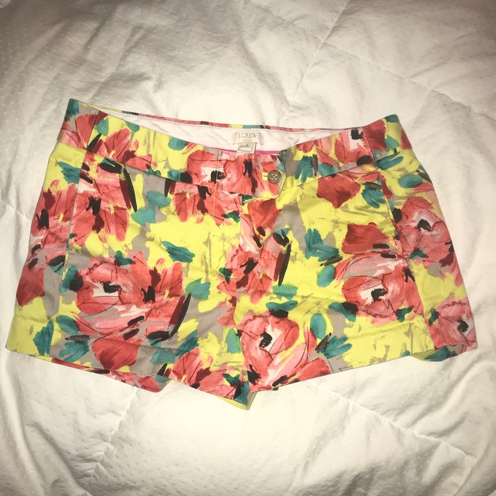 Yellow Floral Shorts